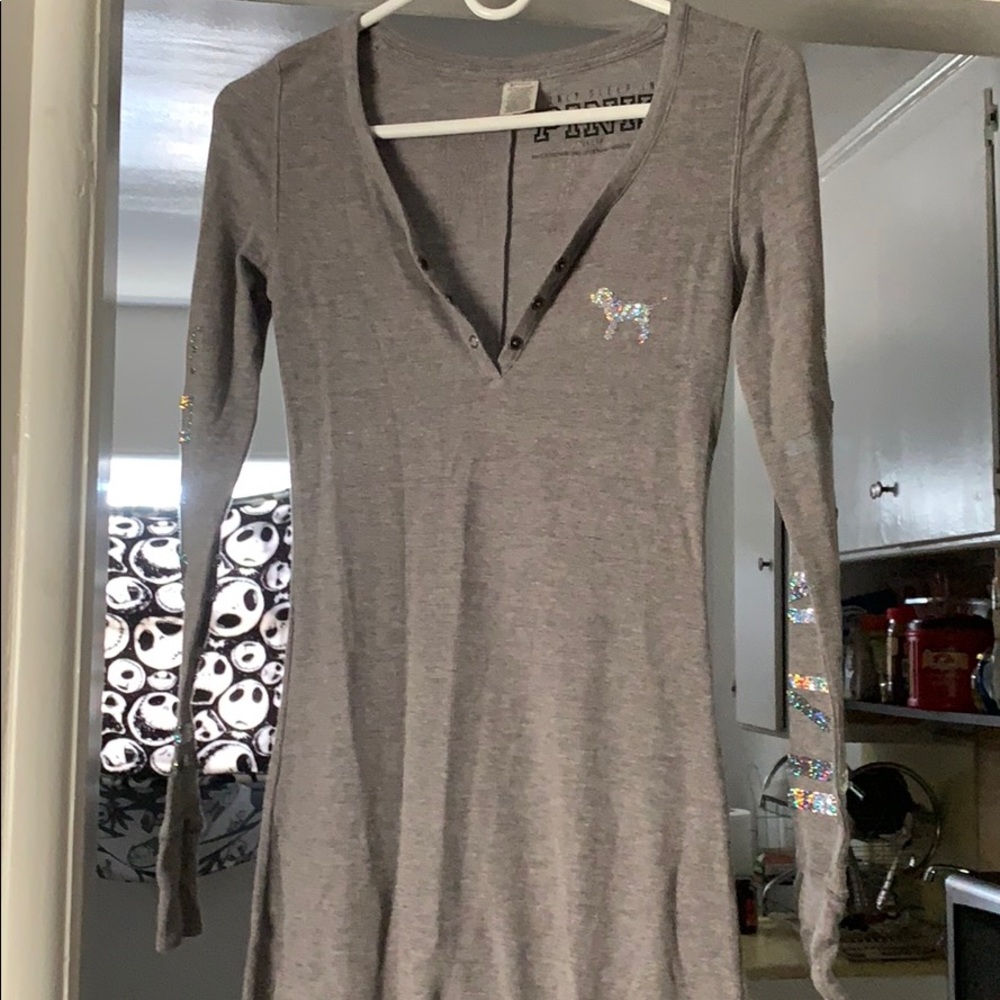 Sparkle victoria secret onesie with bun flap